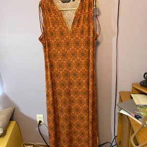 Sleeveless print maxi dress - Size 1X
